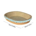 thumbnail image 3 of Yyuenw Oval Cardboard Cat Scratcher Bed Lounger Couch for Indoor Cats, Corrugated Cat Scratching Pad Box Durable, Cat Scratch Lounge Furniture Protection (19.69*11.81 Inch), 3 of 6