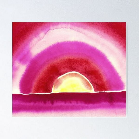 Sunrise By Georgia O'Keeffe Art Classic Drawing Poster Wall Art, Modern Wall Decor For Living Room Bedroom, 8x12 UNFRAMED