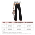 thumbnail image 4 of Pantalones Acampanados De Talle Alto Para Mujer, Diseño De Bolsillos Pantalones Acampanados Con Parte Inferior De Campana Para Mujer Otoño Invierno Color Puro Para El Trabajo ANGGREK  Otros, 4 of 5