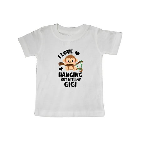

Inktastic Monkey I Love Hanging out with My Gigi Gift Baby Boy or Baby Girl T-Shirt