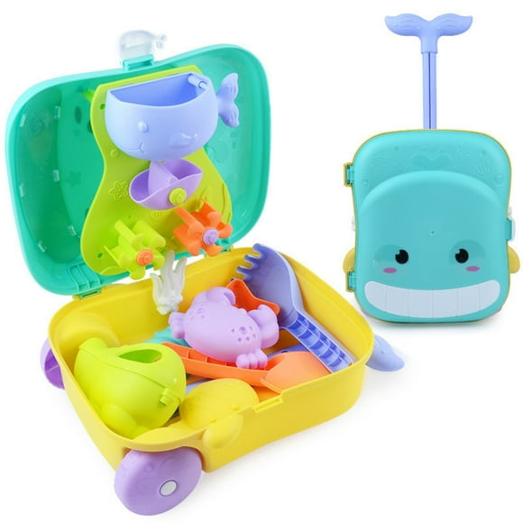 Children's Beach Toys Whale Suitcase Beach Toys Beach Sand Toy Set with Storage Box Children's Water Toy Set