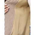 thumbnail image 5 of INSPIRE CHIC Plaid Suit Vest for Women's Gingham Sleeveless Office Crew Neck Blazer Business Waistcoat S Khaki, 5 of 6
