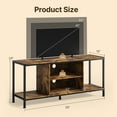 thumbnail image 2 of LINJH TV Stand for TVs up to 65 Inch,Entertainment Center with Open Storage Shelves, TV Media Console Table for Living Room and Bedroom, Rustic Brown, 2 of 8