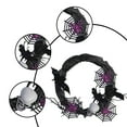 thumbnail image 3 of sruoe Halloween Decorations, Halloween Wreaths for Front Door, Artificial Wreaths, Indoor Outdoor Halloween Decor, Front Door Wreaths, Black-bat Poison Spider Wreath Decoration Rattan Wreath, 3 of 6
