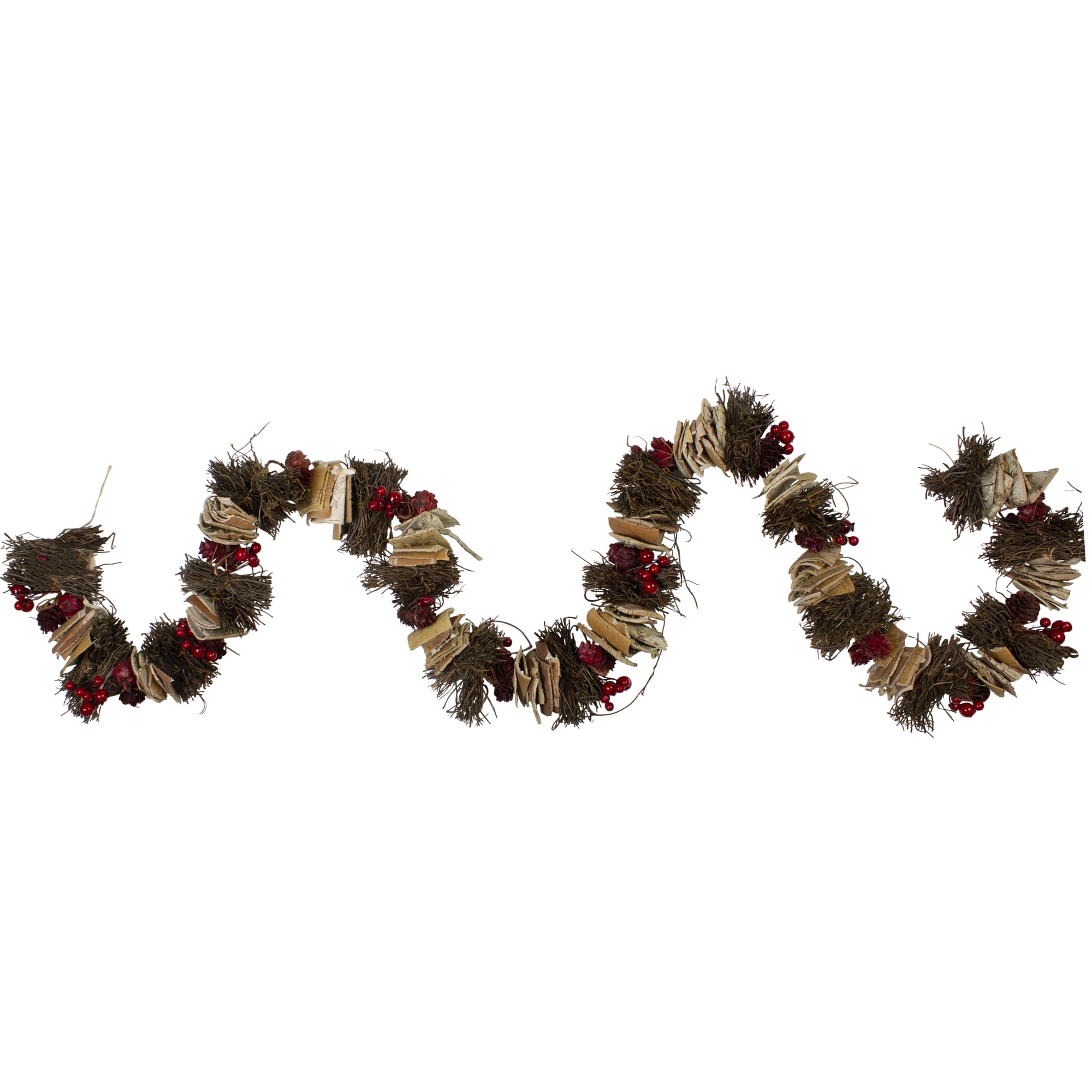 5' x 3" Mossy Natural Twig Artificial Christmas Garland Unlit