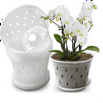 thumbnail image 4 of Orchid Pots- 7 Inch- 5 Pots and Saucers, Orchid Pots with Holes and Clear Plastic Orchid Pots for Repotting, 4 of 8