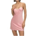 thumbnail image 2 of Sakmal Womens Nightgown Plus Size Long House Dress Sleeveless Pink Ladies Nightgown XL, 2 of 9