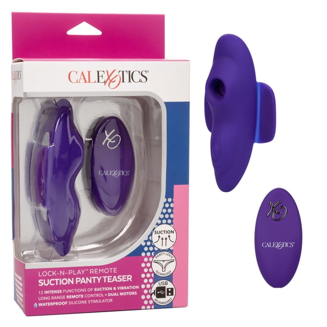 Lock N Play Culotte Vibrante à Succion Télécommandée, Violet