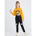 thumbnail image 4 of LOLANTA Girls 3 Piece Outfits Cropped Hoodie Tank Top Jogger Pants Set Hip Hop Jazz Street Dance Skateboarding Clothes, 4 of 5