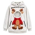 thumbnail image 5 of lcziwo Cat Hoodie with Kangaroo for Women Pouch Dog Zipper Christmas Fleece Hooded Sweatshirts Funny Graphic Xmas Pullover, 5 of 6