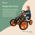thumbnail image 3 of Hauck Adjustable Child Push & Pedal Ride-On Steel Plastic Orange, 3 of 10