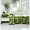 thumbnail image 3 of MR&HM Satin Bed Sheets, Full Sheets Set, 4 Pcs Silky Bedding Set, Sage, 3 of 7