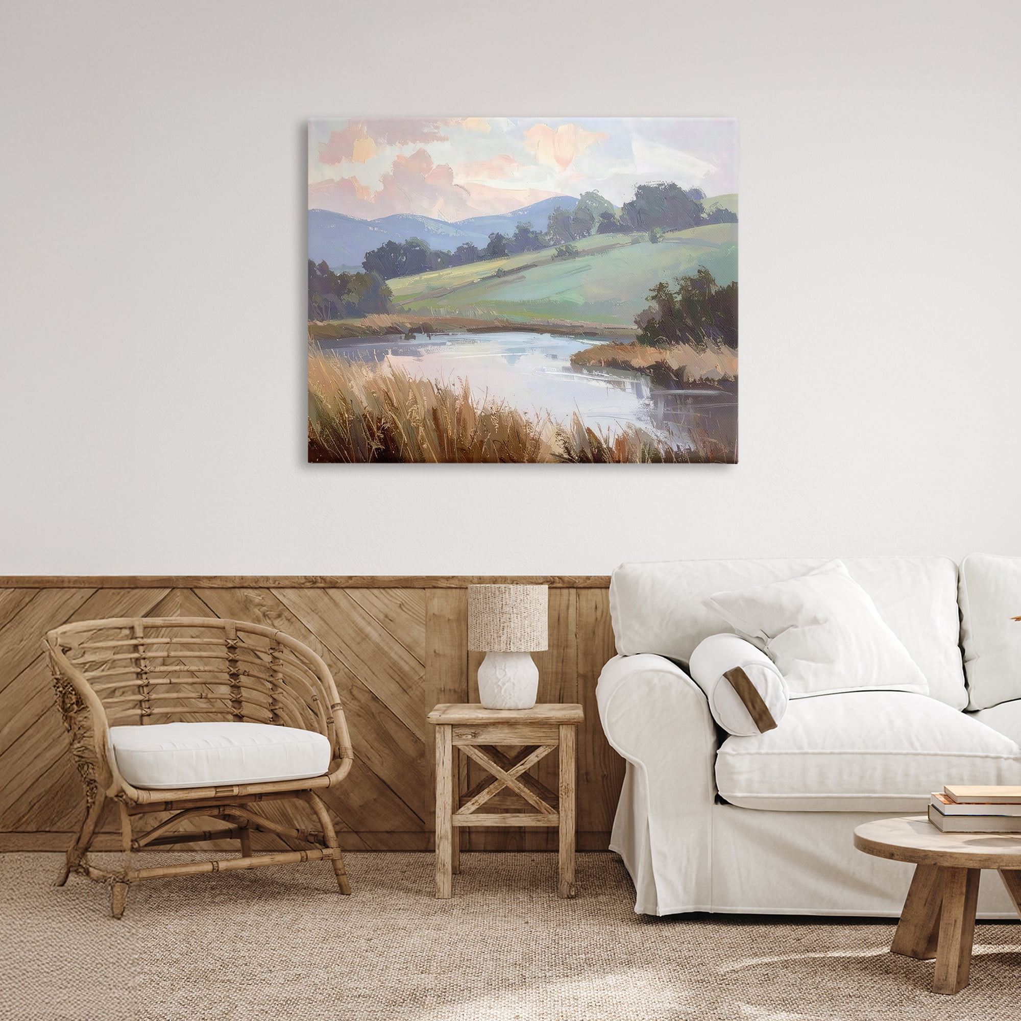 Stupell Industries Subtle Distant Mountains Canvas Wall Art, design by Alonza Saunders