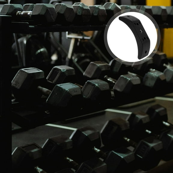 Worgeous  4 Pcs Rubber Dumbbell Bracket Dumbbells Fitness Equipment Black