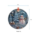 thumbnail image 5 of Christmas Ornament,Christmas Decoration,Holiday Gift,Heirloom Keepsake,Round ,Gift Exchange,Gift Idea,Snowman In Village, Holiday Keepsake, Xmas Tree Hanging Decoration, Seasonal G, 5 of 5