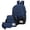 Blue, variant on Unisex Travel Backpack 3 Piece Set Large Capacity Laptop Bag with USB Port Canvas Messenger Shoulder Bags and Wristlet Pouch