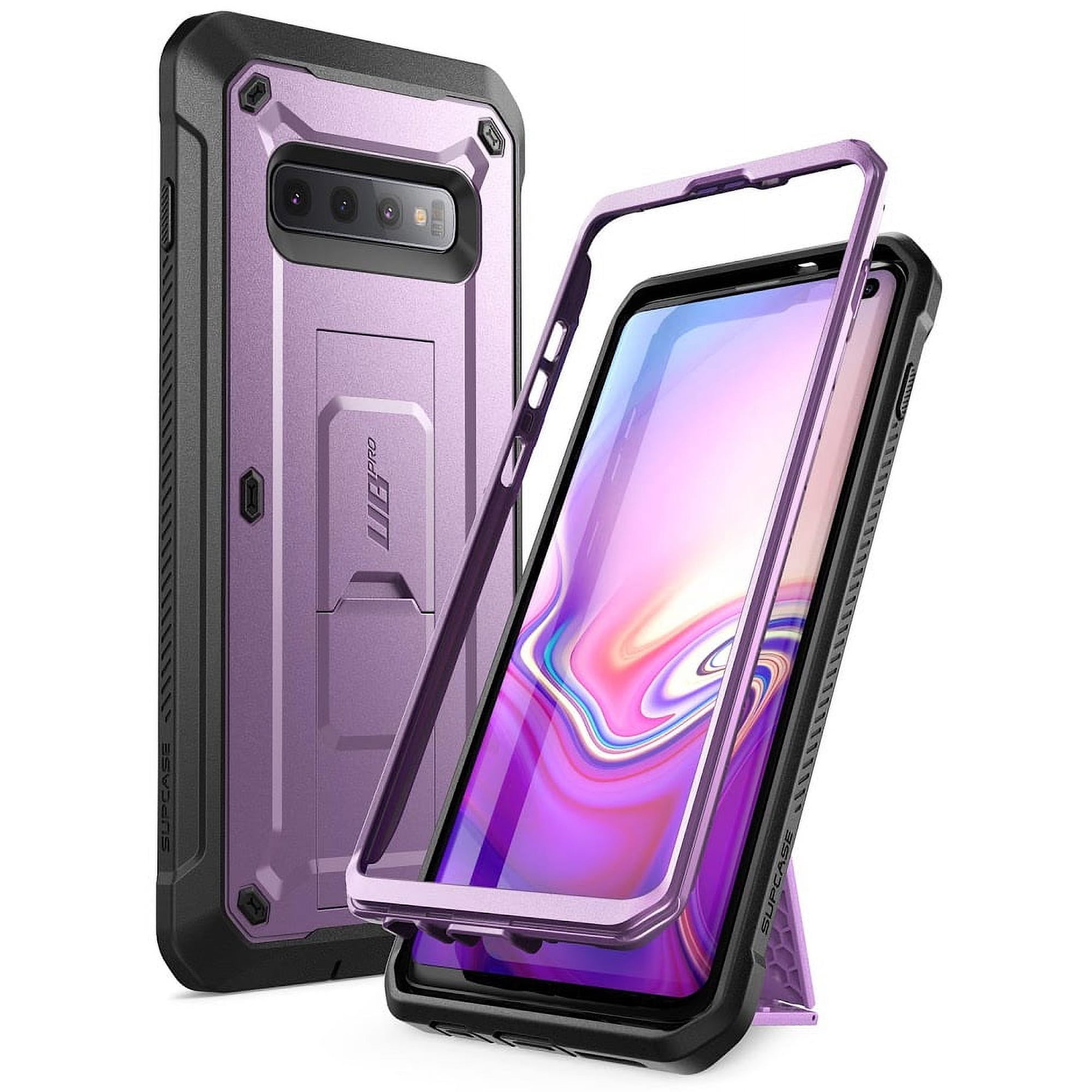 Samsung Galaxy S10 Case (2019 Release) SUPCASE Unicorn Beetle Pro Series Full-Body Dual Layer Rugged with Holster & Kickstand Without Built-in Screen Protector (Purple)
