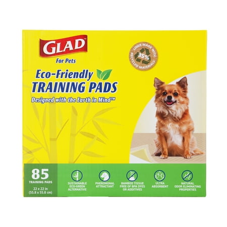 UPC: 0742797882406 | Glad Earth Friendly Bamboo Training Dog Pads – 85 Pads