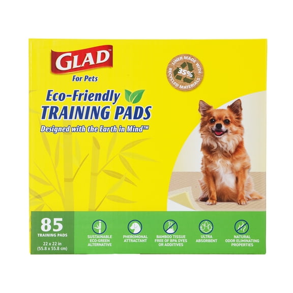Glad Earth Friendly Bamboo Training Dog Pads - 85 Pads