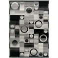 thumbnail image 2 of 2â€™ x 15â€™ Gray Blocks and Rings Runner Rug, 2 of 5