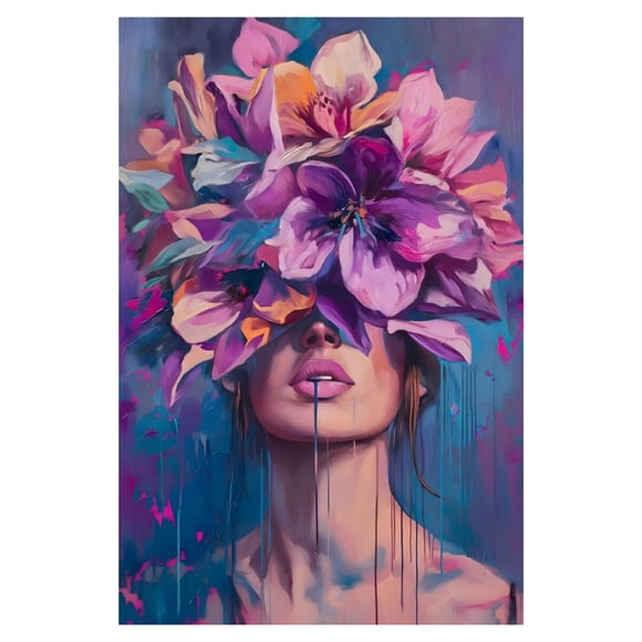 Cuadro Decorativo Abstracto 40x60cm Corona Floral