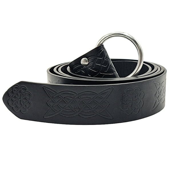 Medieval Embossed Viking Vegvisir Pu Leather O Ring Belt Retro Renaissance Knight Buckles Belt Leather Waistband For Men Walmart Com