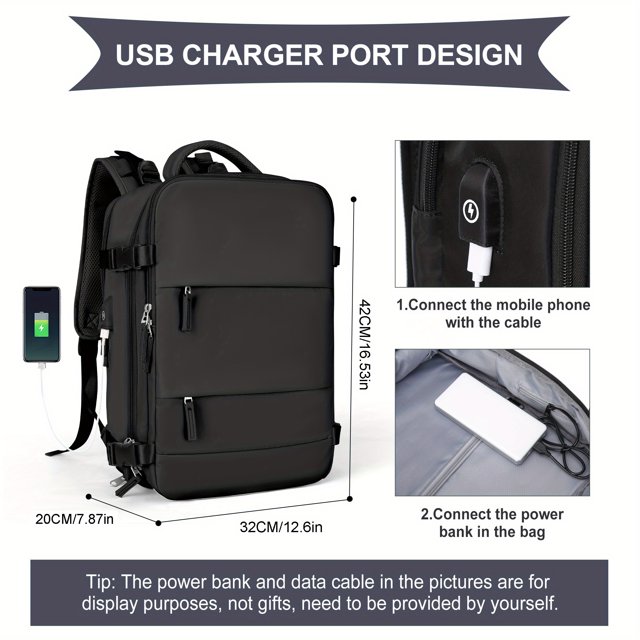 Travel in Style with our Large Waterproof Backpack for Women - Perfect for Hiking, School, and More!