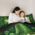 thumbnail image 4 of Feelyou Lucky Gnome Bedding Comforter Set 7 Pieces, Spring Shamrock Plant Full Bedding Set, 4 of 8