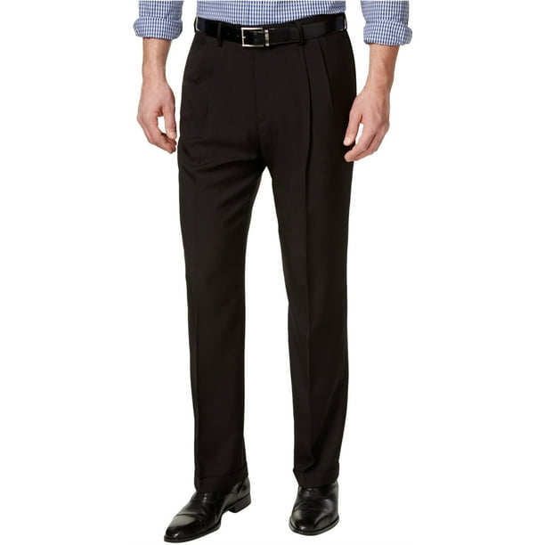 Haggar Eclo - Pantalones de vestir para hombre, color negro, 32 W x 32 L Haggar pantalones
