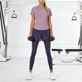 thumbnail image 6 of Ccpelsie Workout Sets for Women Two Piece Outfits Seamless High Waist Leggings Yoga Crop Tops Athletic Sports Gym Sets(Red,XXL), 6 of 6