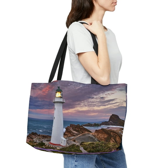 TSmartArt @ Walmart. Lighthouse. Unisex Polyester Shopper Tote Bag 24"x13"