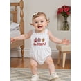 thumbnail image 3 of BemeyourBBs Baby Girl Overall Romper Football Embroidery Sleeveless Jumpsuit, 3 of 9