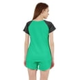 thumbnail image 5 of Inkmeso Solid 2 Pc Nightwear Set For Women Raglan Sleeves Button-Down Top & Shorts Sleepwear-71, 5 of 7