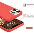 thumbnail image 3 of Compatible with iPhone 13 Pro Case, Liquid Silicone Soft Gel Rubber iPhone 13 Pro Phone Case Slim Fit Cover with Microfiber Lining Protective Phone Cases for iPhone 13 Pro 6.1 inch, Coral Red, 3 of 14