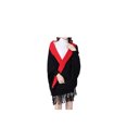 thumbnail image 1 of Minnieouse Poncho grueso de invierno para mujer con capa de borlas, chal cálido para fiestas, accesorio para vestir, viajes al aire libre Accesorios de disfraces negro rojo, 1 of 6