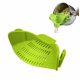thumbnail image 1 of Colador de clips, canal de alimentos de silicona para la mayoría de las ollas, sartenes y tazones, colador resistente al calor con 1 pinza para pasta, espagueti ShuxiuWang 8390612471681, 1 of 1