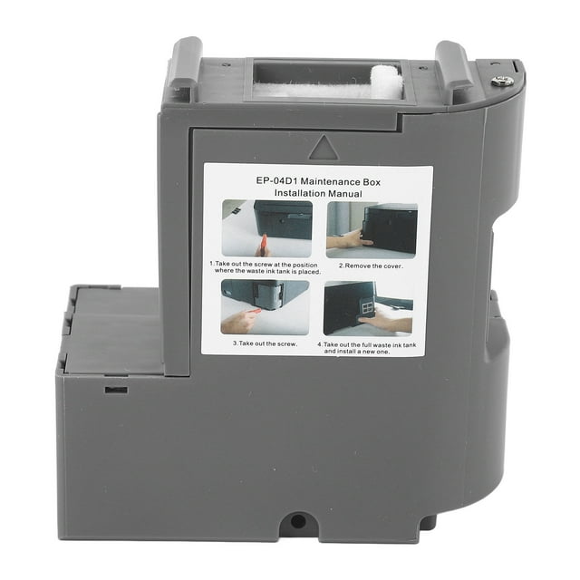 Caja de mantenimiento, esponja de gran capacidad, fácil de limpiar, contenedor de residuos de tinta para impresora T04D1, tipo 1