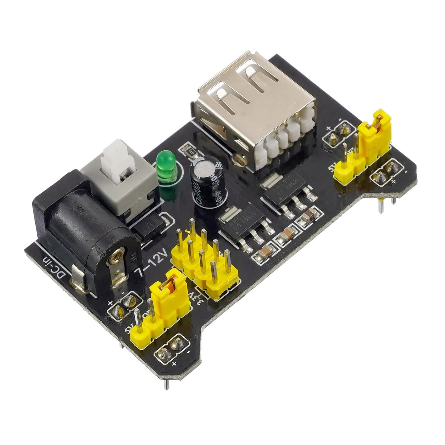 Breadboard kit with power module, jumper wires, battery clip, 830 and 400 point breadboards
