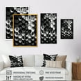 thumbnail image 4 of Designart Abstract Geomtric Black And White II Canvas Wall Art, 4 of 5
