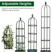 Garden Obelisk Trellis for Climbing Plants 6FT Rustproof PE Coated Iron Potted Plant Climbing Support, Thickened Tube Plant Tower Trellis for Clematis Vine Support Outdoor Indoor (2Pcs Set)