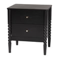 thumbnail image 4 of Baxton Studio Lucera Mid-Century Black Full Size 4-Piece Bobbin Bedroom Set, 4 of 13