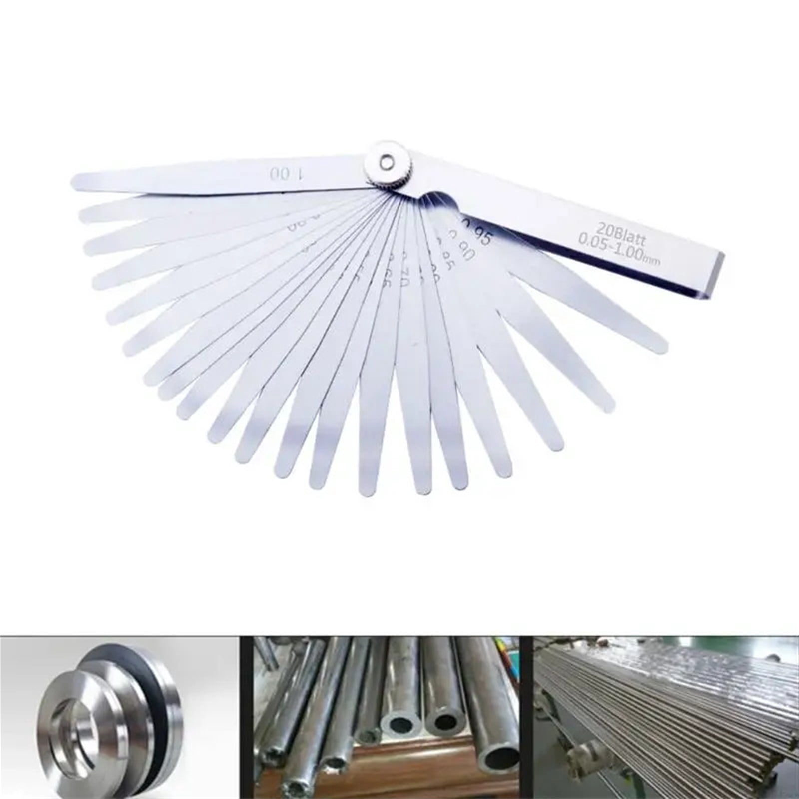 A52C Metric Feeler Gauge High-Precision 0.02-1mm Thickness Gages Filler Measuring Feeler Gauges Woodworking Measure Tool ,Corrosion-Resistant