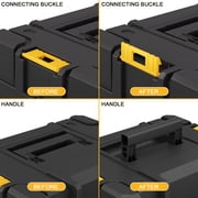 AIRAJ 4-in-1 Rolling Tool Box with Wheels, Stackable Modular Tool Storage System with Drawers, 755lbs Heavy Duty Mobile Tool Chest Organizer for Mechanic, Garage & Professional Workshop