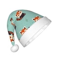 thumbnail image 2 of Naloa Fox Santa Hat for Kids Baby Christmas Hats,Girls Boys Toddler Plush Xmas Holiday Hat,Luxury Santa Claus Hat, 2 of 6