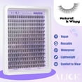 thumbnail image 6 of Natural Lash Clusters Wispy Lash Extensions Short 10-14mm DIY Cluster Eyelash Extension C-Curly 280pcs Soft Thin Band Individual Lashes by, 6 of 9