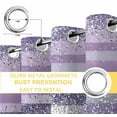 thumbnail image 4 of Fsddascl Purple Striped Blackout Curtains for Bedroom/Living Room, Thermal Insulated Kitchen Curtains, Monochrome Silverygeometric Lines Dots Grommet Darkening Window Treatment Drapes 52"x84"x2, 4 of 6