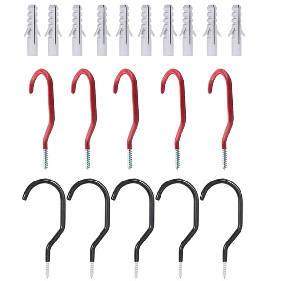 LOLIPPYY 10 Sets Bike Hooks Heavy Duty Storage Hooks Set Screw-in Utility Hanger