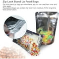 thumbnail image 4 of Resealable Mylar Bags Ziplock Stand Up Food Storage Aluminum Foil Bags 50 Pack Reusable Pouches 5 Different Sizes for Beans Coffee Cookie Snack Food Dried Flowers Tea, 4 of 5