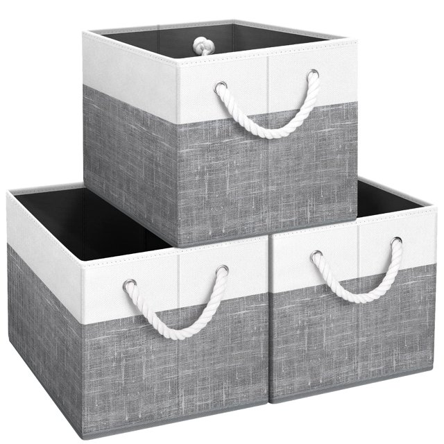 Storage Bins Fab Totes, cestas de almacenamiento plegables, paquete de 3