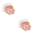 thumbnail image 3 of Xingzhi 1PC Wall Mounted Holder Household Adhesive Storage Broom Hanger Hook Racks For Kitchen Bathroom pink 2Set, 3 of 6